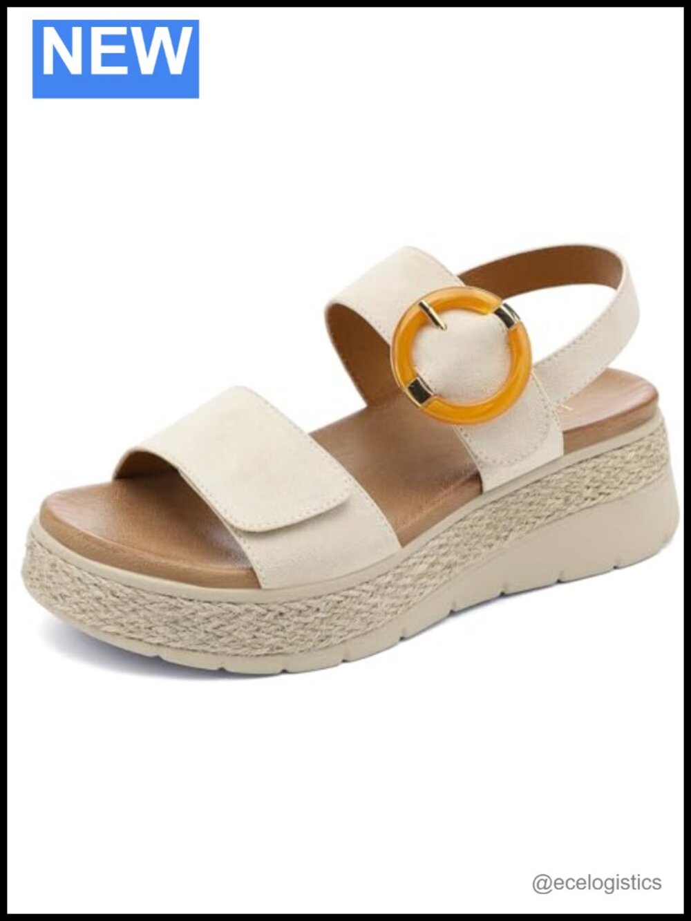 Womens Espadrille Platform Sandals Low Wedge Orthopedic Arch Support Cushion